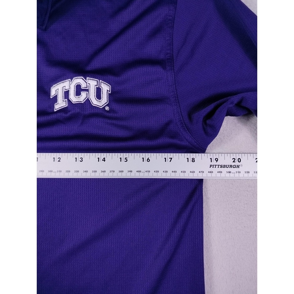 Russell Athletic Polo Shirt Mens Small Purple TCU Horned Frogs NCAA Football - Picture 9 of 10